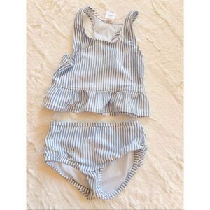 Ruffle butts Two Piece Stripes Swim Size 4T